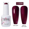 Red Semi-Permanent UV Gel Nail Polish 15ml (0.5 fl oz) Top & Base Hybrid