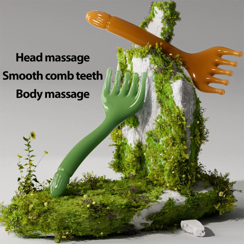 Handheld Resin Five-Claw Scalp Massager – Gua Sha Head Scratcher for Scalp, Neck & Body
