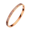 Gold Zircon Cross Nail Bracelet Bangle – Stainless Steel Screw Accent, Unisex Fashion Jewelry