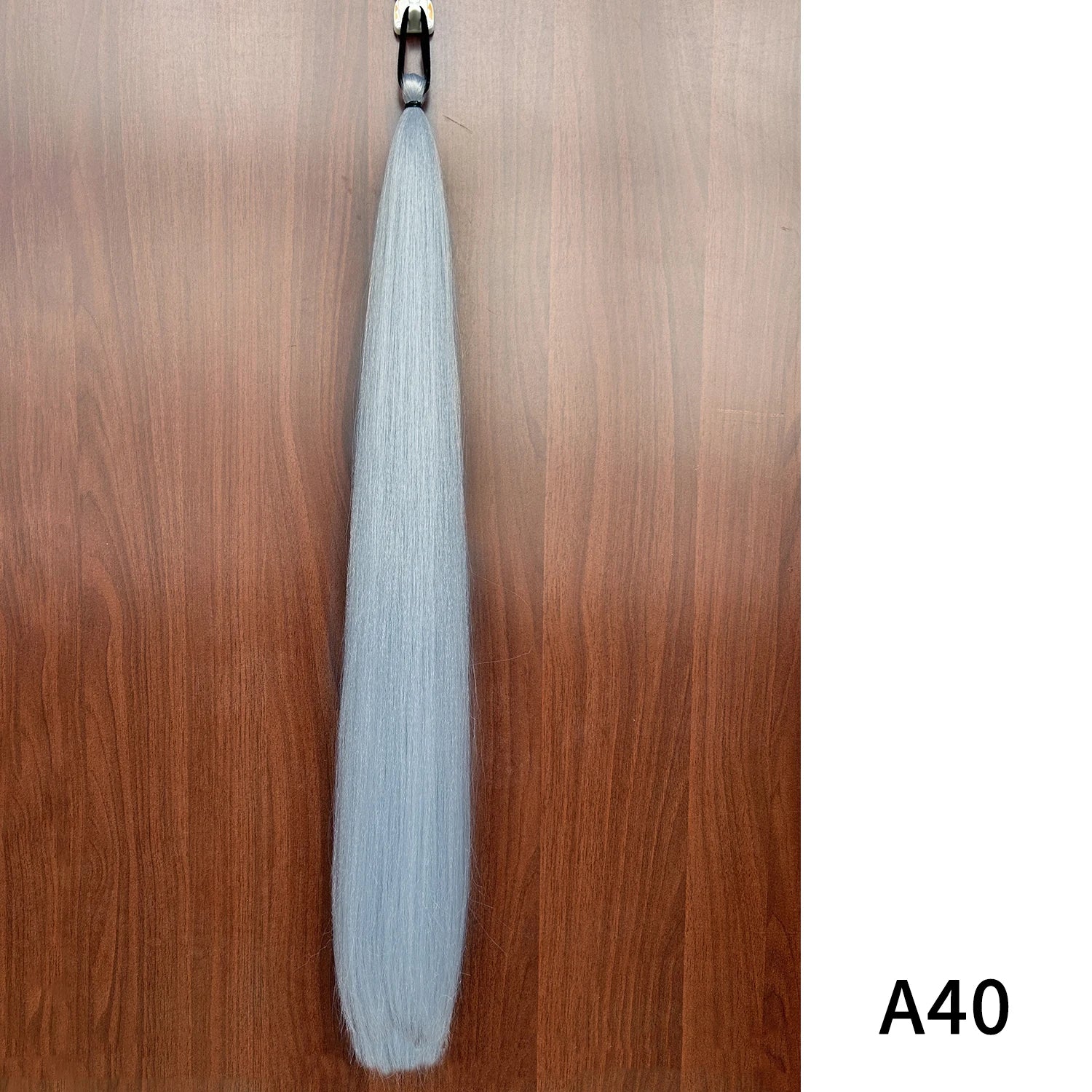 Purple Synthetic Ponytail Extension with Elastic Band – Long Straight Yaki Hairpiece for Braids & DIY Styles