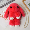 Plush Bunny Faux Fur Crossbody Bag with Chain Strap - Cute Women’s Shoulder Messenger Purse (21 Colors)