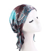 Women Satin Pre-tied Turban Newly Paisley Pattern Muslim Headband Soft Flexib Hair Scarf Chemo Cap Leadies Head Wrap Bandana
