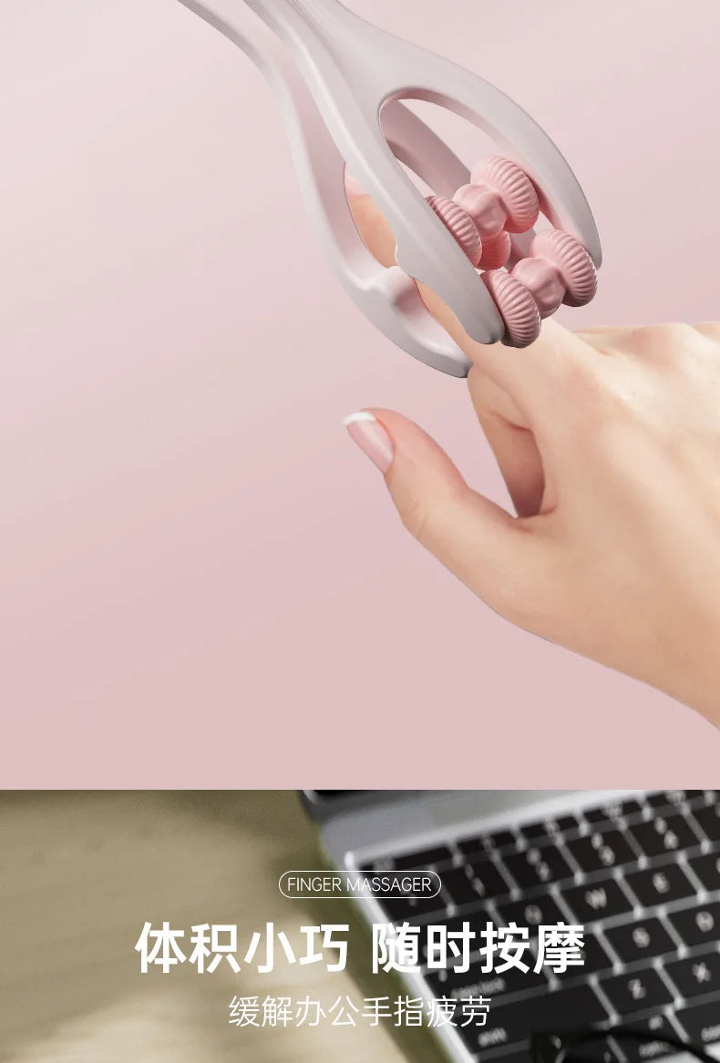 Dual-Row Roller Finger Massager — Portable Manual Finger & Hand Massager to Relieve Fatigue and Improve Circulation