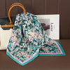 Luxury Satin Square Scarf 70 x 70 cm (27.6 x 27.6 in) – Silk-Feel Polyester Shawl Hijab Neckerchief Hair Ribbon Headband Bandana