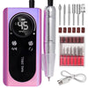 Rechargeable 45,000 RPM Nail Drill Machine with LCD Low-Noise Professional Electric Nail File & Polish Sander Set