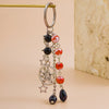 Y2K Anti-Loss Keychain Creamy Butterfly Bow Pink Star Beaded Bag Charm