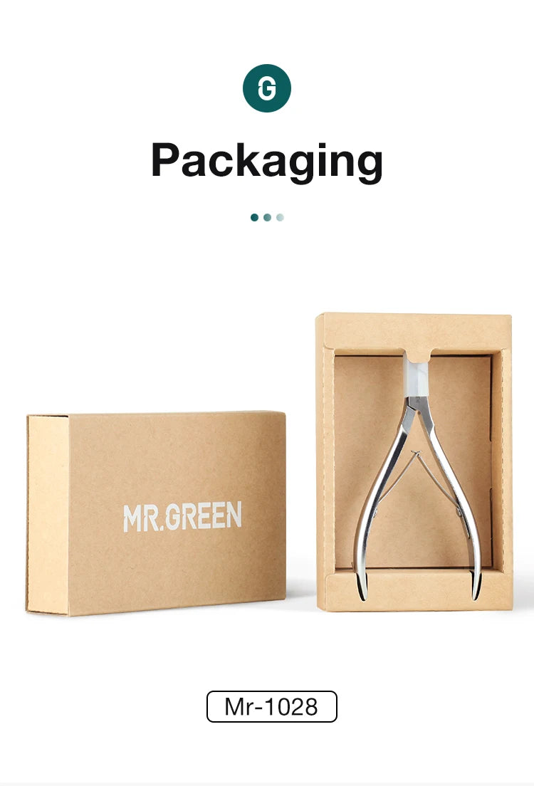 MR.GREEN Stainless Steel Cuticle Nippers - Precision Cuticle Clippers & Trimmer for Manicure Pedicure