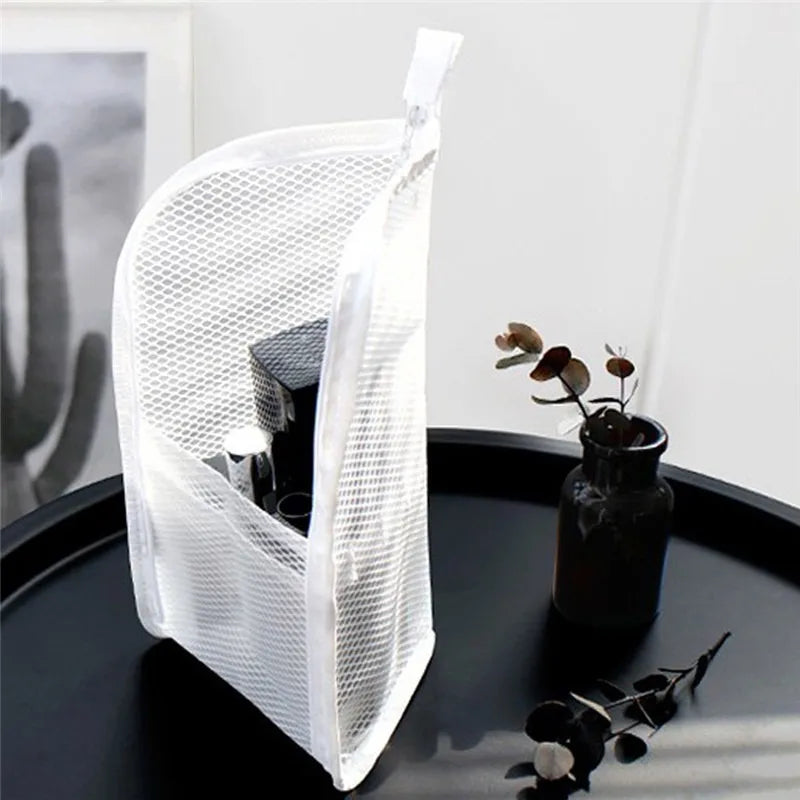 Foldable EVA Mesh Makeup Bag Cosmetic Pouch – 22×12×9 cm (8.7×4.7×3.5 in) Travel Toiletry Organizer