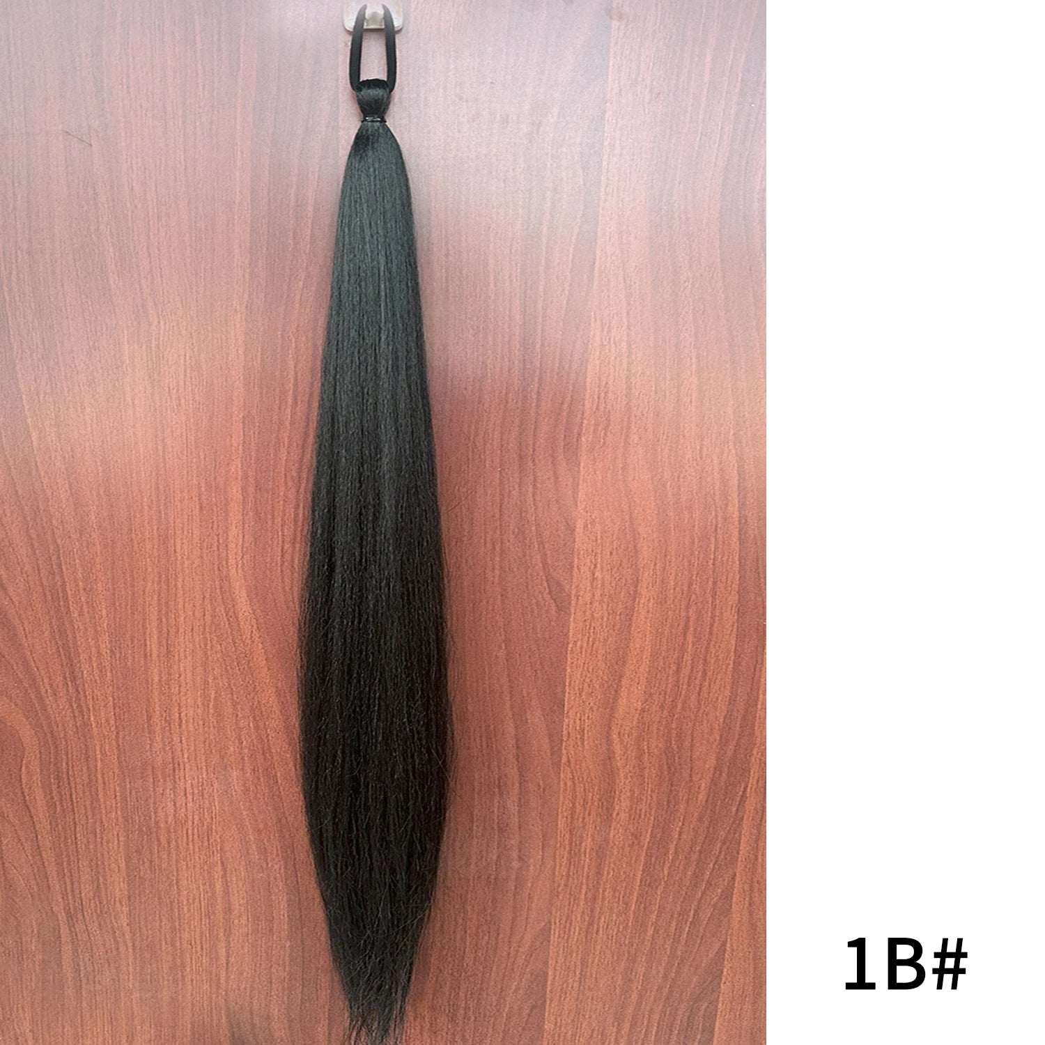 Purple Synthetic Ponytail Extension with Elastic Band – Long Straight Yaki Hairpiece for Braids & DIY Styles