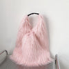 Women's Winter Faux Fur Shoulder Bag - Plush Large Capacity Y2K Furry Tote