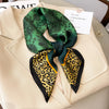 Satin-Look Square Scarf 27.6 x 27.6 in (70 x 70 cm) Cat Print Headscarf, Neck Wrap & Bandana for Women