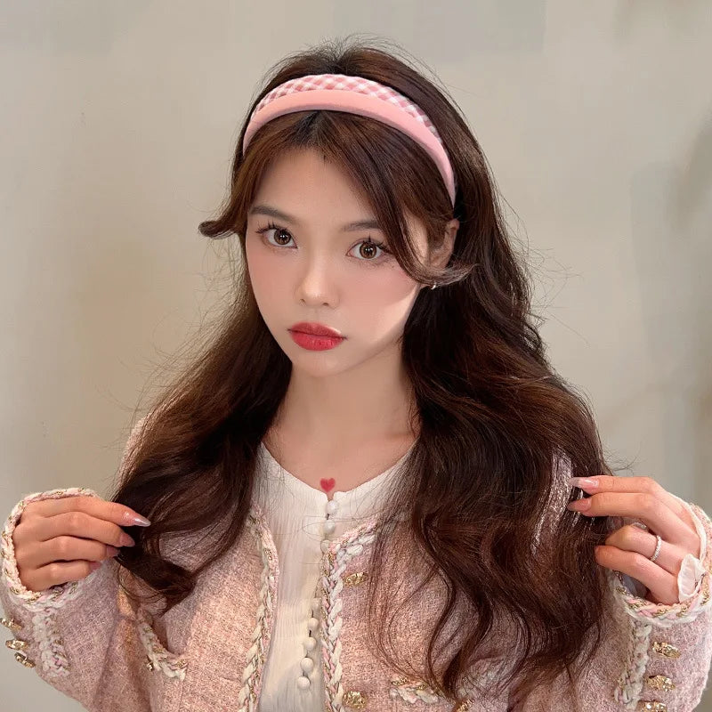 1/2/3-Pack Women's Solid & Plaid Fabric Headbands – Spring Summer Sweet Princess Head Hoops