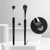 Professional Foundation Makeup Brush – Broom & Tongue Head Synthetic Hair Wood Handle for Liquid Foundation & Concealer