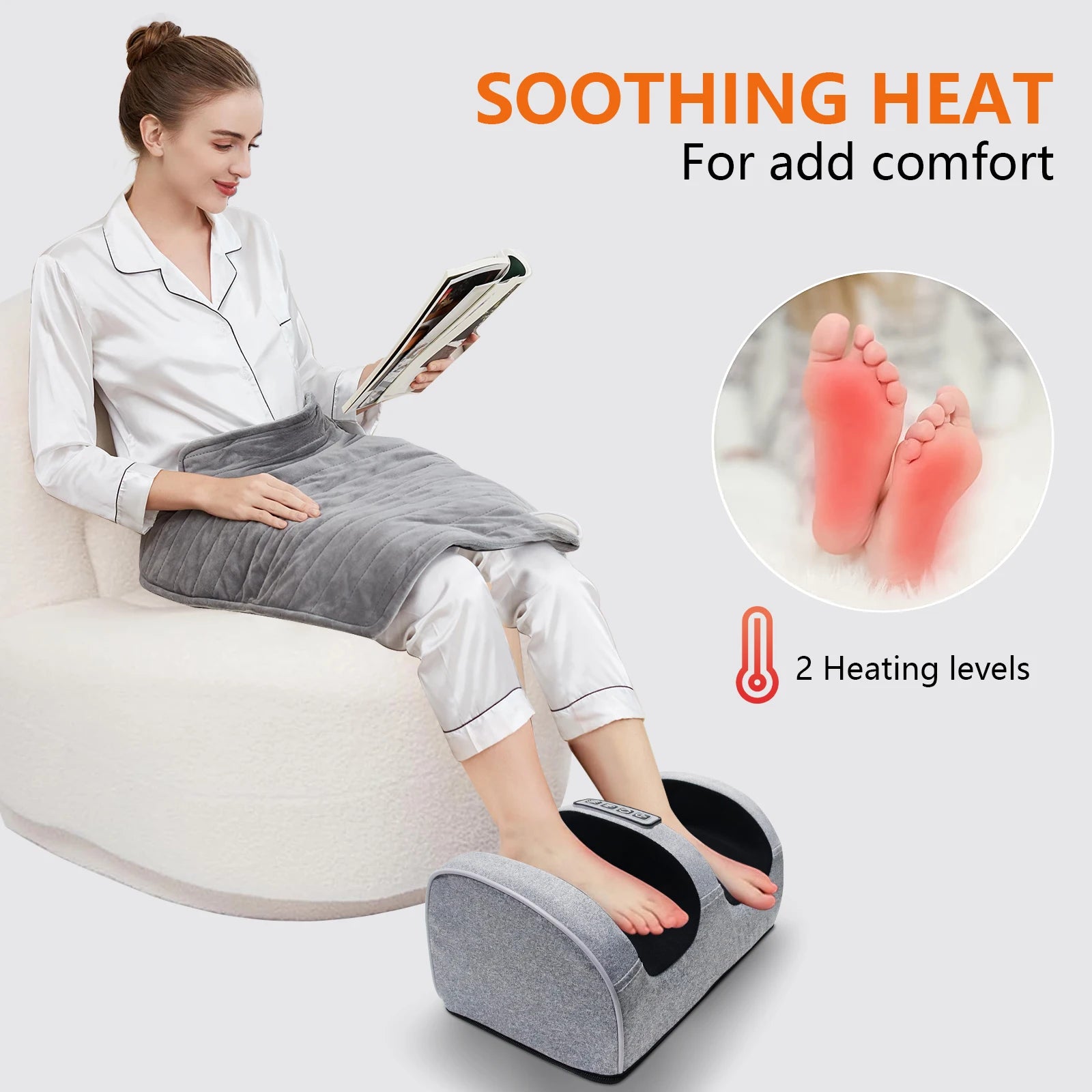 Foot massage machine Foot kneading foot leg massager electric heating home leg machine Christmas gifts, Valentine's Day gifts, M