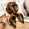 Silk-Feel Square Scarf 70 x 70 cm (27.6 x 27.6 in) Floral Satin Neckerchief – Women's Hair Band, Bandana & Wrap