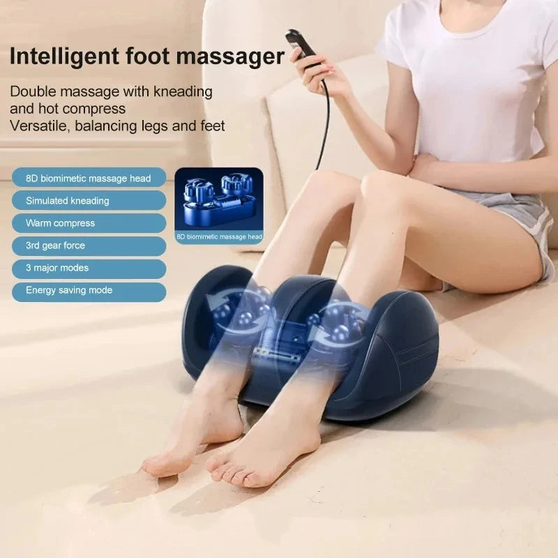 Extra-Large Electric Heated Foot Massager — Acupoint Heat Therapy for Comfortable, Healthy Foot Massage