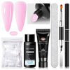 5-Piece Nail Extension Gel Set 20ml (0.68 fl oz) UV/LED & Acrylic Nail Gel for DIY Manicure