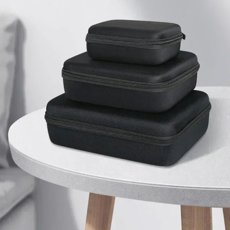 Multi-Size EVA Hard Travel Storage Case — Shockproof Zipper Pouch for Earphones, Makeup & Accessories