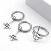 Azazel Stainless Steel Ghost Pendant Necklace – Neo-Gothic Link Chain, Unisex Geometric Pendant