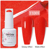 Top & Base 15ml (0.5 fl oz) Gel Nail Polish – Semi-Permanent UV/LED Soak-Off Base Coat and Top Coat, Long-Lasting Manicure