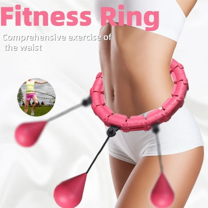Adjustable Detachable Hula Hoop for Women - Weighted Slimming Waist Fitness Ring with No-Fall Padded Support