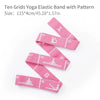 Multi-Functional Resistance Bands Yoga Strap, 8/10/12-Grid Elastic Exercise Bands (85–135 cm | 33–53 in) for Dance, Pilates & Gymnastics