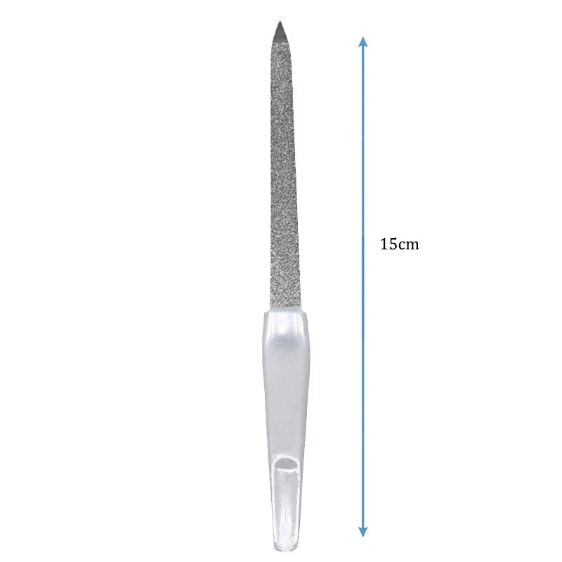 Stainless Steel Double-Sided Nail File 6 in (15 cm) Professional Manicure & Pedicure Tool