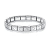 Italian Modular Charm Bracelet 9mm (0.35in) Stainless Steel Box Chain – DIY Assembled Charm Bangle for Women, Gift