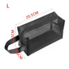 Black Mesh Travel Cosmetic Bag – Zipper Makeup & Toiletry Organizer for Women