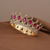 Crystal Baroque Princess Tiara – Round Rhinestone Bridal Pageant Crown