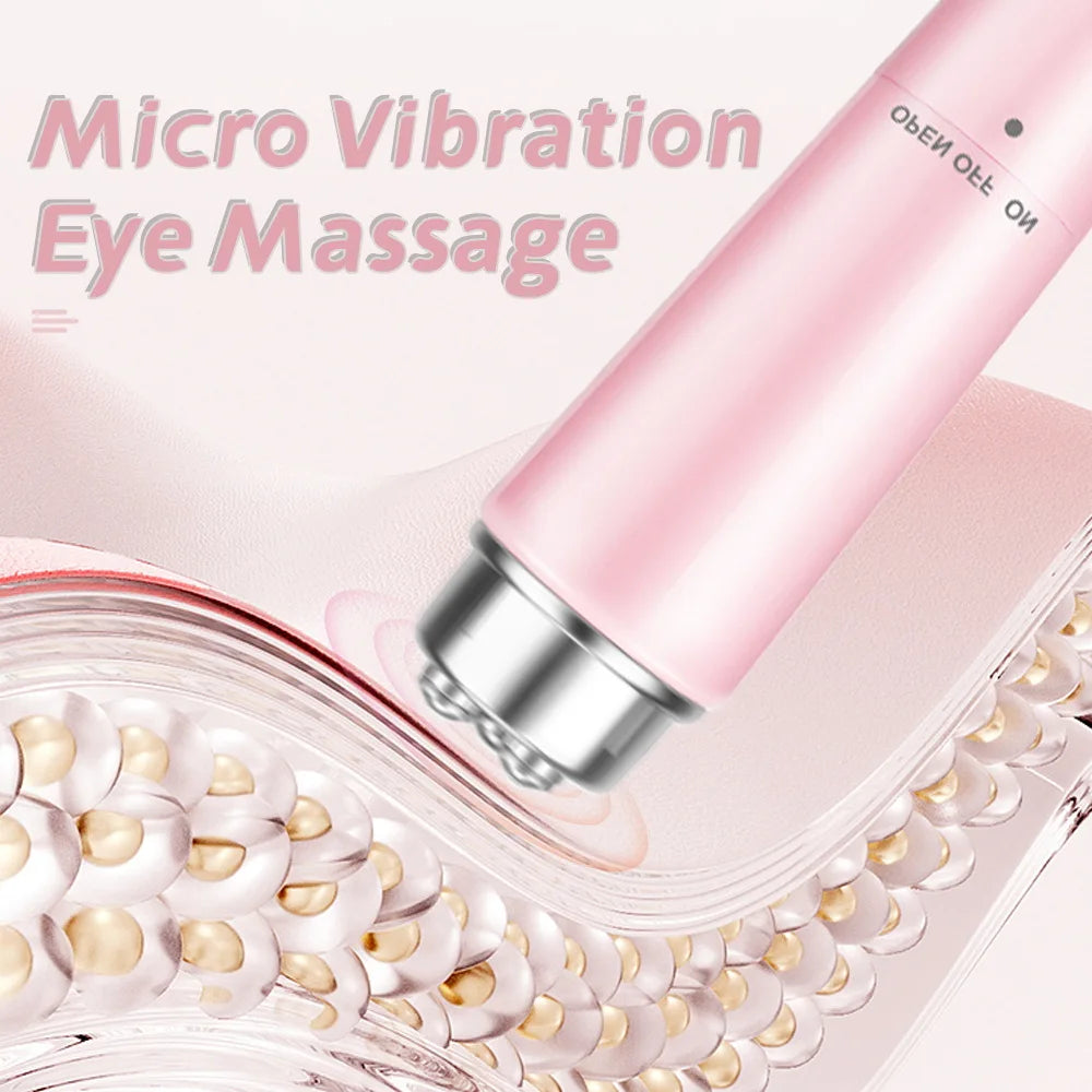 4-in-1 Electric Eye & Face Massager — Micro Vibration for Dark Circles, Puffiness & Eye Bags, Portable