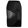 Women's Latin Dance Jumpsuit — Backless Long Sleeve with Mesh Fringe Skirt for Rumba Cha Cha Performance