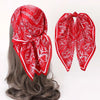 Paisley Print Silk-Feel Satin 70 x 70 cm (27.6 in) Square Scarf Bandana Hijab Headband Neck Scarf for Women