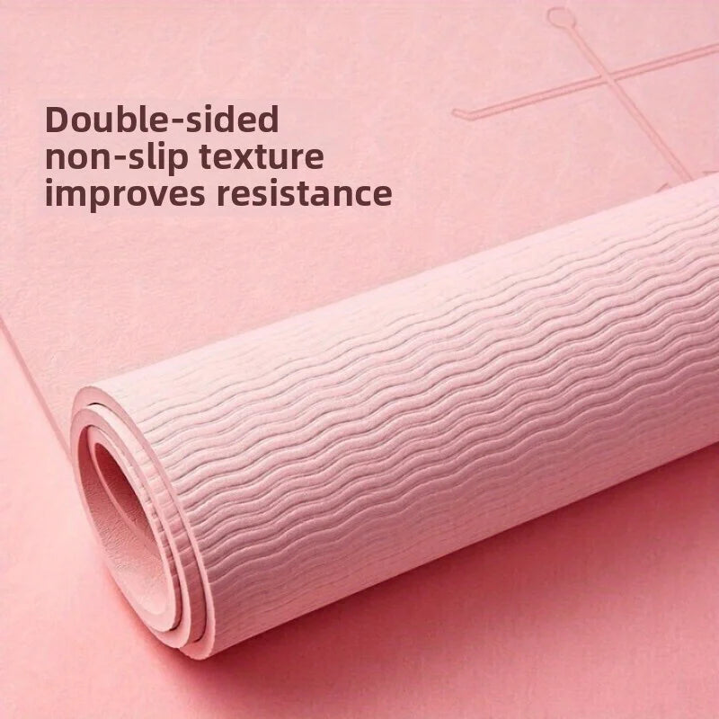 72 x 31 in (183 x 79 cm) Thickened Anti-Slip Shock-Absorbing Yoga Mat - Soundproof Fitness Mat for Indoor Exercise