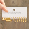 24-Pair Women's Gold Earring Set — Boho Vintage Pearl & Geometric Hoops Gift Set
