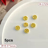 Flat Pearl & Rhinestone Nail Art Decorations - Metal Alloy Charms 1 Pack | Wreath Star Bow Butterfly Koi Manicure Accessories