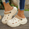 Women's Chunky Platform EVA Sandals Thick Sole Slip-On Clogs Wedge Non-Slip Beach and Garden Shoes