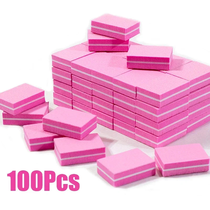 Mini Nail Buffing & Sanding Blocks - 10-100 Pc Pack Nail Buffer Files for Manicure, Pedicure & Nail Art