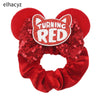 Disney Mouse Ears Sequin Velvet Bow Elastic Headband 4 in (10 cm) – Women's & Girls Party Hair Accessory