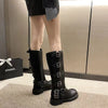 Rose Romance Knight Women's Mid-Calf Western Cowboy Boots - Chunky Heel, Leather Upper & Lining