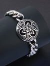 Viking Rune Wolf Celtic Knot Stainless Steel Bracelet for Men Nordic Link Chain