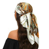 Square Satin Foulard Scarf 90 x 90 cm (35 x 35 in) Neckerchief Bandana Hijab for Women