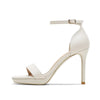 Women's Summer Stiletto Platform Buckle Sandals Thin High Heels Elegant Party Dress Shoes (EU 32)