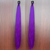 Colorful Synthetic Ponytail Extensions 2-Pack – Long Straight Braided Hairpiece with Elastic Band | High-Temp Fiber