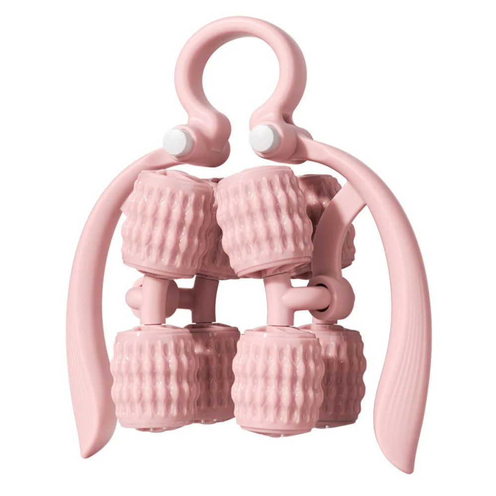 8-Wheel Full-Coverage Leg & Thigh Massage Roller — Anti-Cellulite Calf, Arm & Waist Muscle Massager