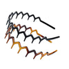 2-Pack Non-Slip Tooth Comb Plastic Headbands for Women & Girls - Fashion Geometric Hairbands