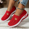 Breathable Mesh Slip-On Flats for Women — Lightweight Casual Loafers with EVA Insole (Plus Size EU 43)