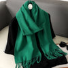 Women’s Long Winter Scarf – Cashmere Blend Shawl Hijab Wrap, Solid Colors, 200×33 cm (79×13 in) – 62 Colors