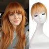 Black 100% Human Hair Clip-In Bangs for Women - Airy Wispy Fringe with Sideburns, Blunt Cut Hairpiece Extensions for Daily Wear