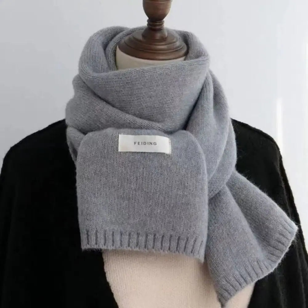 Women's Soft Cashmere-Feel Knit Winter Scarf — Long Thick Pashmina Shawl Wrap Hijab 22 x 160 cm (8.7 x 63 in)